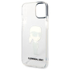Karl Lagerfeld Ikonik dėklas iPhone 14 Plus / 15 Plus – skaidrus