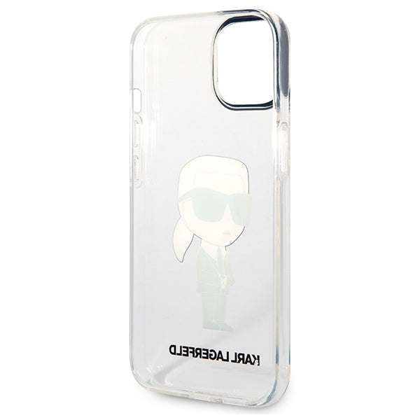 Karl Lagerfeld Ikonik dėklas iPhone 14 Plus / 15 Plus – skaidrus