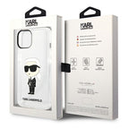 Karl Lagerfeld Ikonik dėklas iPhone 14 Plus / 15 Plus – skaidrus
