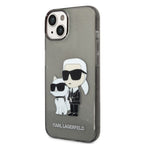 Karl Lagerfeld blizgus dėklas iPhone 14 Plus/15 Plus – juodas