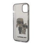 Karl Lagerfeld blizgus dėklas iPhone 14 Plus/15 Plus – juodas
