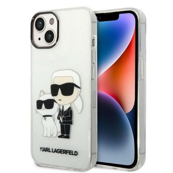 Karl Lagerfeld dėklas iPhone 14/15 Plus – skaidrus