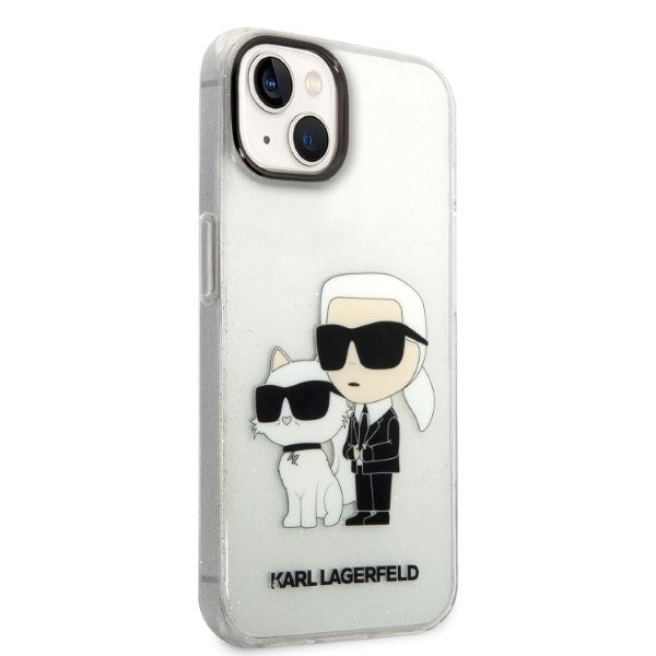 Karl Lagerfeld dėklas iPhone 14/15 Plus – skaidrus