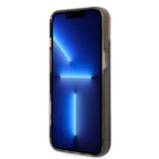 Karl Lagerfeld Liquid Glitter RSG dėklas iPhone 14 Plus – juodas