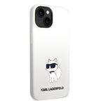 Karl Lagerfeld Silicone Ikonik Choupette dėklas iPhone 14 Plus / 15 Plus – baltas -- iPhone 14 Plus
