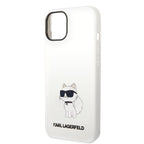 Karl Lagerfeld Silicone Ikonik Choupette dėklas iPhone 14 Plus / 15 Plus – baltas -- iPhone 14 Plus