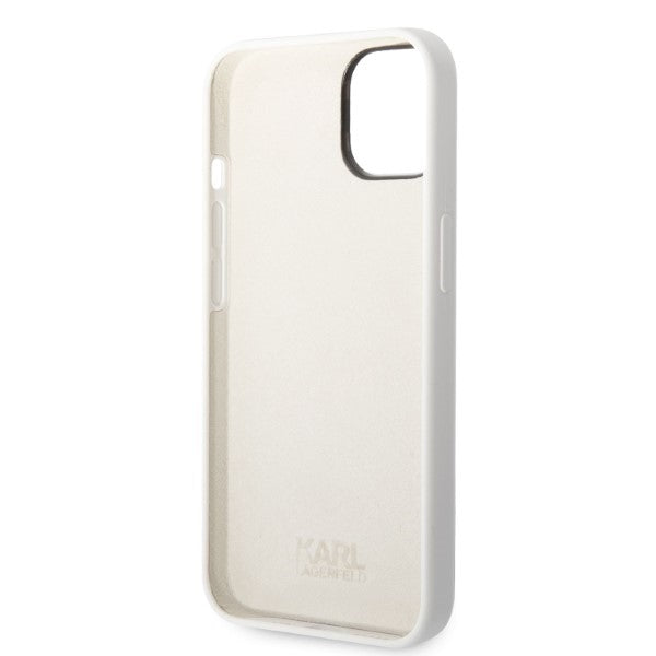 Karl Lagerfeld Silicone Ikonik Choupette dėklas iPhone 14 Plus / 15 Plus – baltas -- iPhone 14 Plus