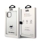 Karl Lagerfeld Silicone Ikonik Choupette dėklas iPhone 14 Plus / 15 Plus – baltas -- iPhone 14 Plus