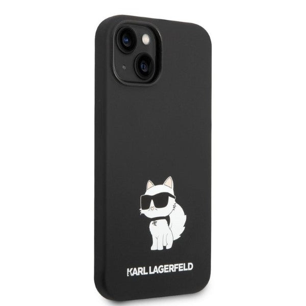 Karl Lagerfeld silikoninis dėklas iPhone 14/15 Plus – juodas