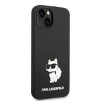 Karl Lagerfeld silikoninis dėklas iPhone 14/15 Plus – juodas