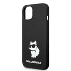 Karl Lagerfeld silikoninis dėklas iPhone 14/15 Plus – juodas
