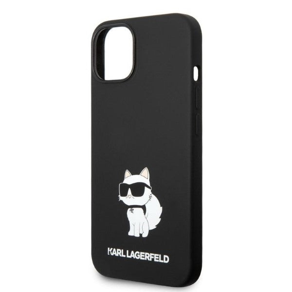 Karl Lagerfeld silikoninis dėklas iPhone 14/15 Plus – juodas