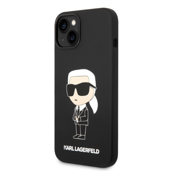 Karl Lagerfeld silikoninis dėklas iPhone 14 Plus – juodas