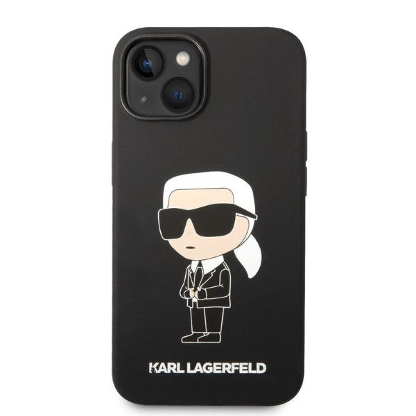 Karl Lagerfeld silikoninis dėklas iPhone 14 Plus – juodas