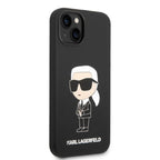 Karl Lagerfeld silikoninis dėklas iPhone 14 Plus – juodas