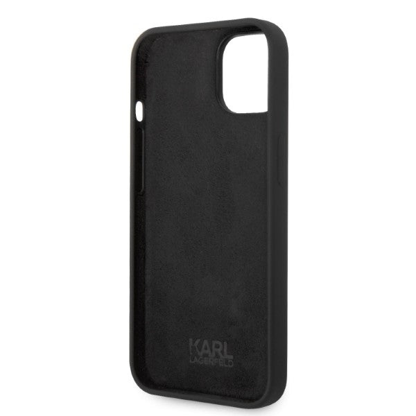 Karl Lagerfeld silikoninis dėklas iPhone 14 Plus – juodas
