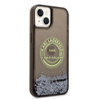 Karl Lagerfeld Liquid Glitter RSG dėklas iPhone 14 – juodas