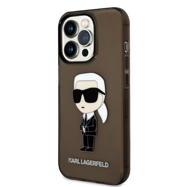 Karl Lagerfeld Ikonik Karl dėklas iPhone 14 Pro Max – juodas