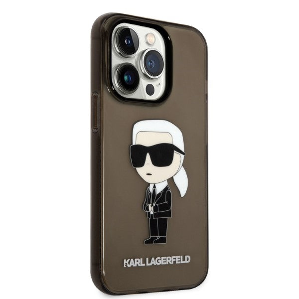 Karl Lagerfeld Ikonik Karl dėklas iPhone 14 Pro Max – juodas