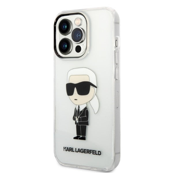 Karl Lagerfeld Ikonik Karl dėklas iPhone 14 Pro Max – skaidrus