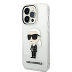 Karl Lagerfeld Ikonik Karl dėklas iPhone 14 Pro Max – skaidrus