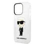 Karl Lagerfeld Ikonik Karl dėklas iPhone 14 Pro Max – skaidrus