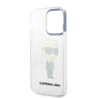 Karl Lagerfeld Ikonik Karl dėklas iPhone 14 Pro Max – skaidrus