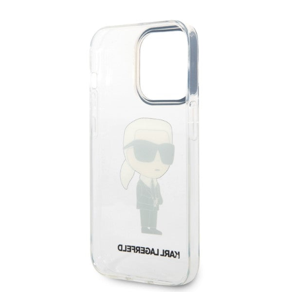 Karl Lagerfeld Ikonik Karl dėklas iPhone 14 Pro Max – skaidrus