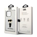 Karl Lagerfeld Ikonik Karl dėklas iPhone 14 Pro Max – skaidrus