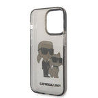 Karl Lagerfeld blizgus dėklas iPhone 14 Pro Max – juodas