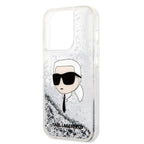 Karl Lagerfeld dėklas iPhone 14 Pro Max – sidabrinis