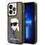 Karl Lagerfeld Liquid Glitter dėklas iPhone 14 Pro Max – juodas