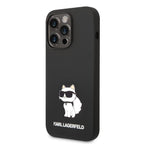 Karl Lagerfeld silikoninis dėklas iPhone 14 Pro Max – juodas