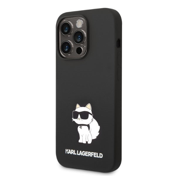 Karl Lagerfeld silikoninis dėklas iPhone 14 Pro Max – juodas