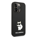 Karl Lagerfeld silikoninis dėklas iPhone 14 Pro Max – juodas