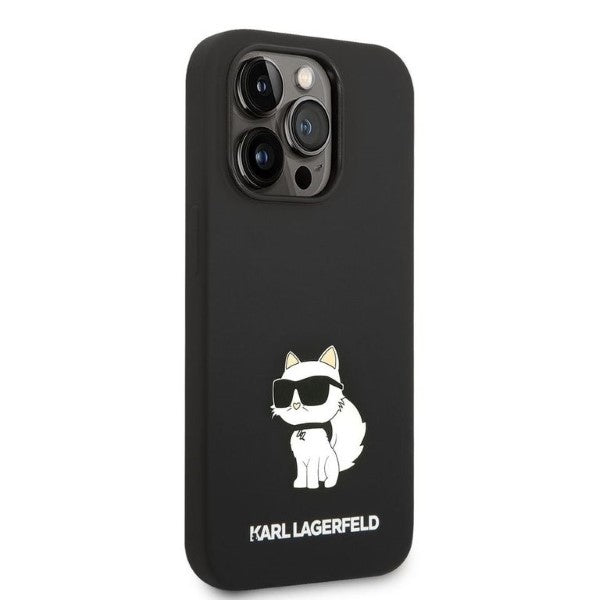 Karl Lagerfeld silikoninis dėklas iPhone 14 Pro Max – juodas