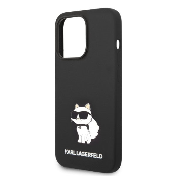 Karl Lagerfeld silikoninis dėklas iPhone 14 Pro Max – juodas