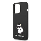 Karl Lagerfeld silikoninis dėklas iPhone 14 Pro Max – juodas