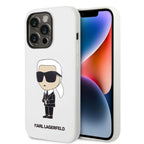 Karl Lagerfeld silikoninis dėklas iPhone 14 Pro Max – baltas