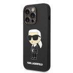 Karl Lagerfeld silikoninis MagSafe dėklas iPhone 14 Pro – juodas