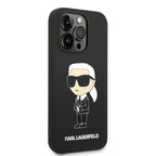 Karl Lagerfeld silikoninis MagSafe dėklas iPhone 14 Pro – juodas