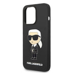 Karl Lagerfeld silikoninis MagSafe dėklas iPhone 14 Pro – juodas