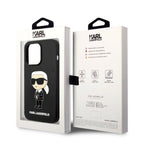 Karl Lagerfeld silikoninis MagSafe dėklas iPhone 14 Pro – juodas