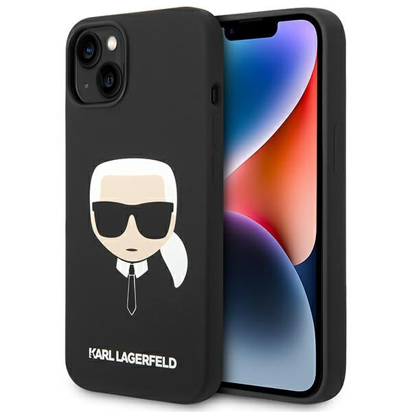 Karl Lagerfeld MagSafe dėklas iPhone 14/15 Plus – juodas
