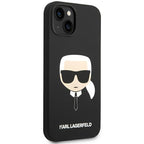 Karl Lagerfeld MagSafe dėklas iPhone 14/15 Plus – juodas