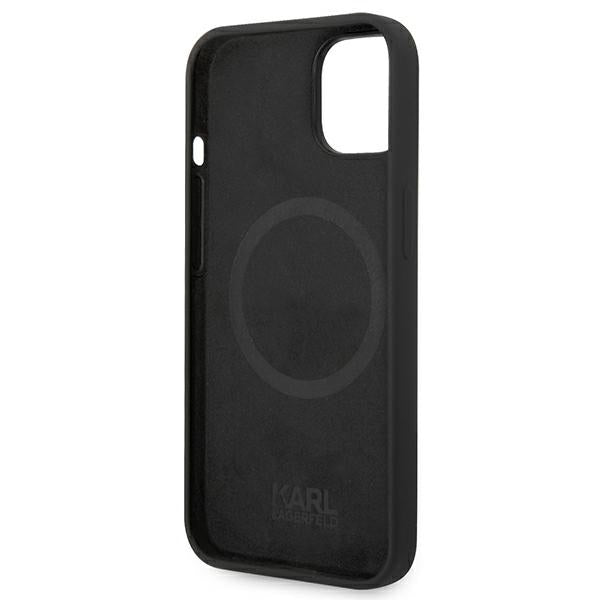 Karl Lagerfeld MagSafe dėklas iPhone 14/15 Plus – juodas