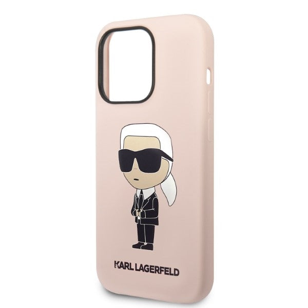 Karl Lagerfeld MagSafe dėklas iPhone 14 Pro Max – rožinis