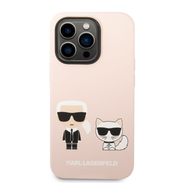 Karl Lagerfeld MagSafe dėklas iPhone 14 Pro Max – rožinis