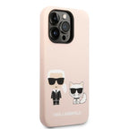 Karl Lagerfeld MagSafe dėklas iPhone 14 Pro Max – rožinis