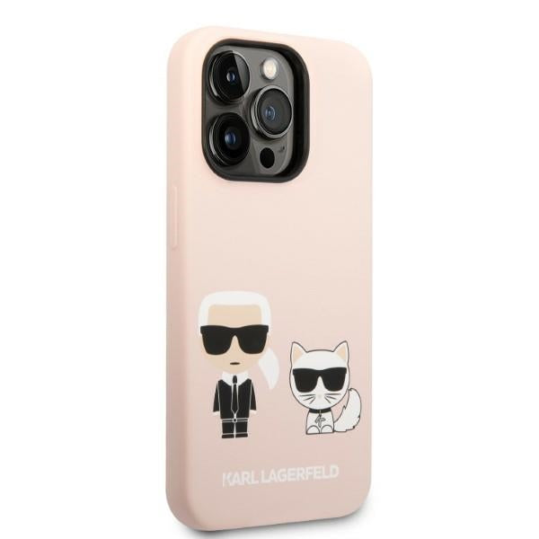 Karl Lagerfeld MagSafe dėklas iPhone 14 Pro Max – rožinis